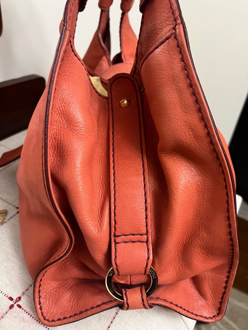 Tod's  nubuck Leather Shoulder Bag with Gold Hardware - Picture 5 of 16